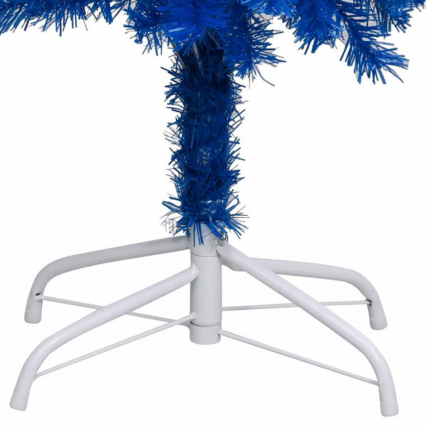 Tekojoulukuusi palloilla esivalaistu sininen 150 cm PVC