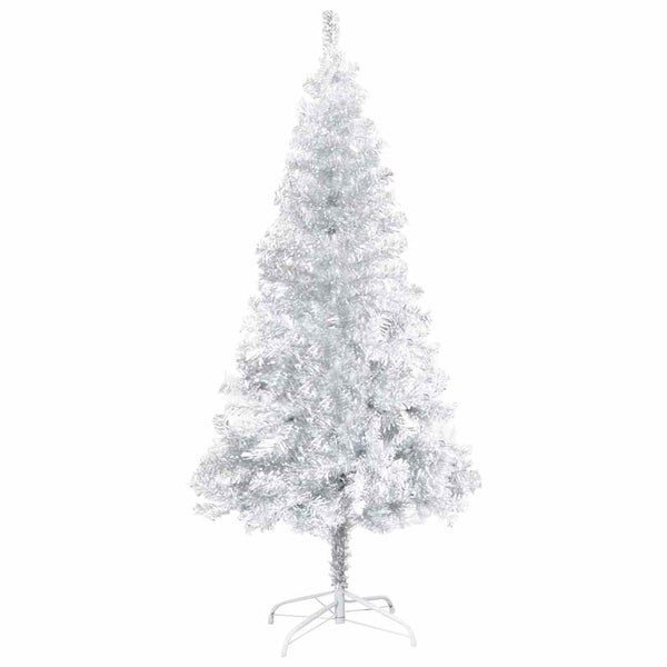 Tekojoulukuusi palloilla esivalaistu hopea 120 cm PET