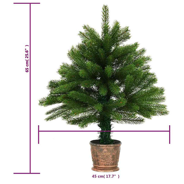 Tekojoulukuusi palloilla esivalaistu 65 cm vihreä