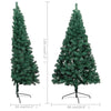 Tekojoulukuusi puolikas palloilla esivalaistu vihr. 120 cm PVC
