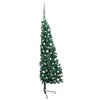 Tekojoulukuusi puolikas palloilla esivalaistu vihr. 210 cm PVC