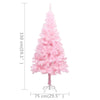 Tekojoulukuusi palloilla esivalaistu pinkki 150 cm PVC