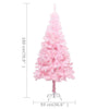 Tekojoulukuusi palloilla esivalaistu pinkki 180 cm PVC