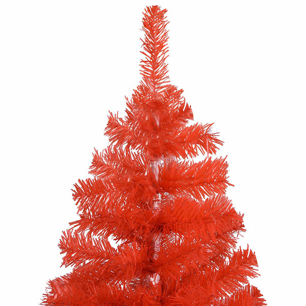 Tekojoulukuusi palloilla esivalaistu punainen 120 cm PVC