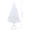 Tekojoulukuusi palloilla esivalaistu valkoinen 120 cm PVC