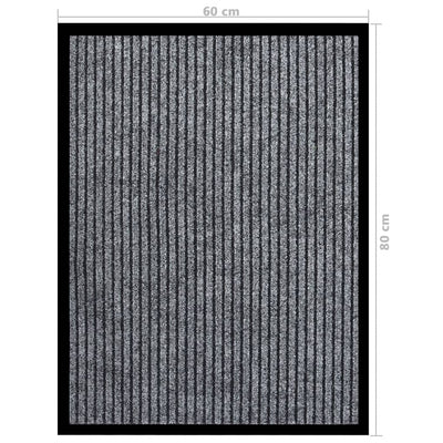 Harmaa ovimatto Tenonia 60x80cm (raidallinen)