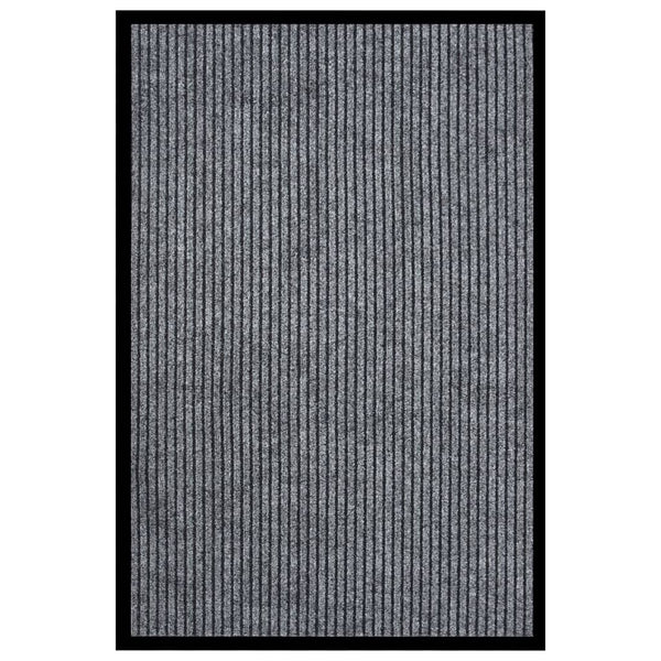 Harmaa ovimatto Tenonia 80x120cm (raidallinen)