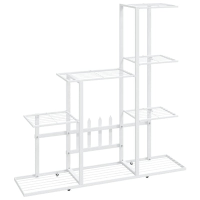 Kukkateline 94,5x25x88 cm valkoinen metalli