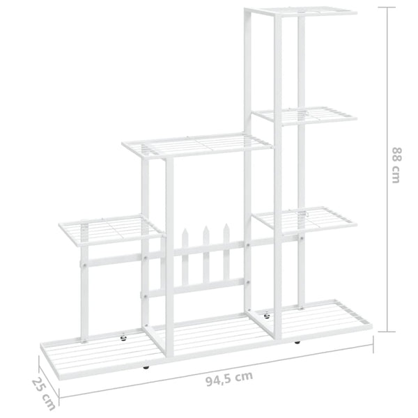 Valkoinen kukkateline Otonoga 94,5x25x88cm (metalli)