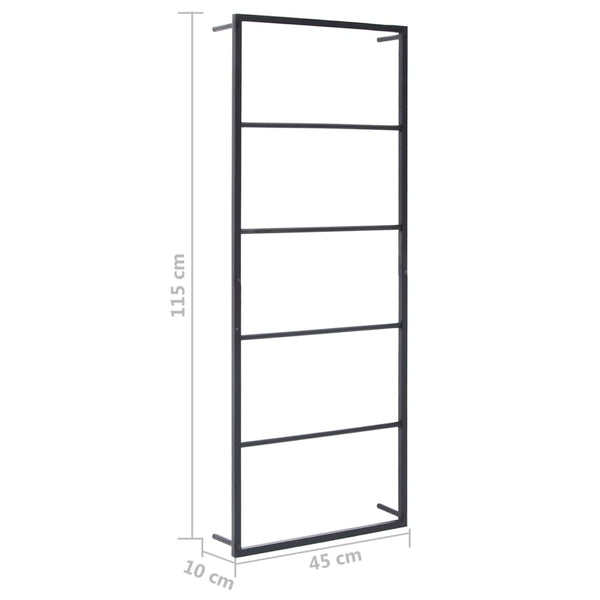 Pyyheteline musta 45x10x115 cm teräs