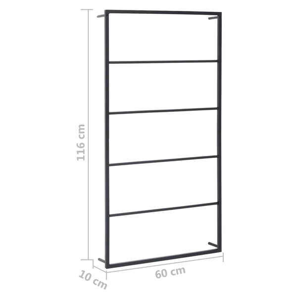 Musta pyyheteline Paulis 60x10x116cm (teräs)