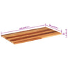 Pöytälevy 120x60x(2,5-2,7) cm täysi akaasiapuu