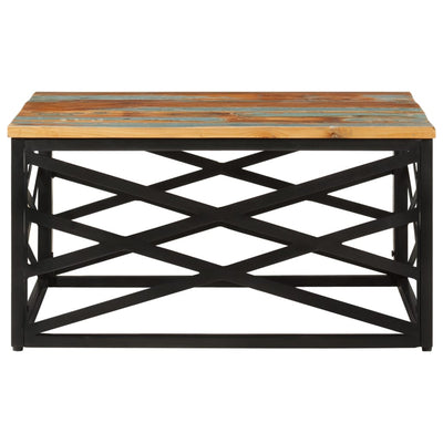 Sohvapöytä 68x68x35 cm kierrätetty täyspuu