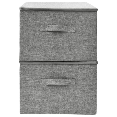 Säilytyslaatikot 2 kpl kangas 43x34x23 cm harmaa