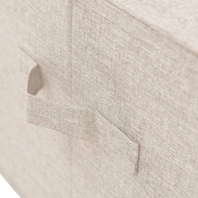 Säilytyslaatikot 2 kpl kangas 50x30x25 cm kerma