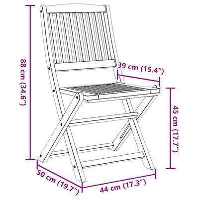 Taitettavat ulkotuolit Rascu (8 kpl akaasiapuu)