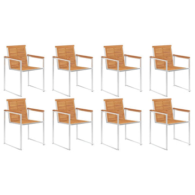 Puutarhatuolit Gerasim (8 kpl akasiapuu ja ruostumaton teräs)