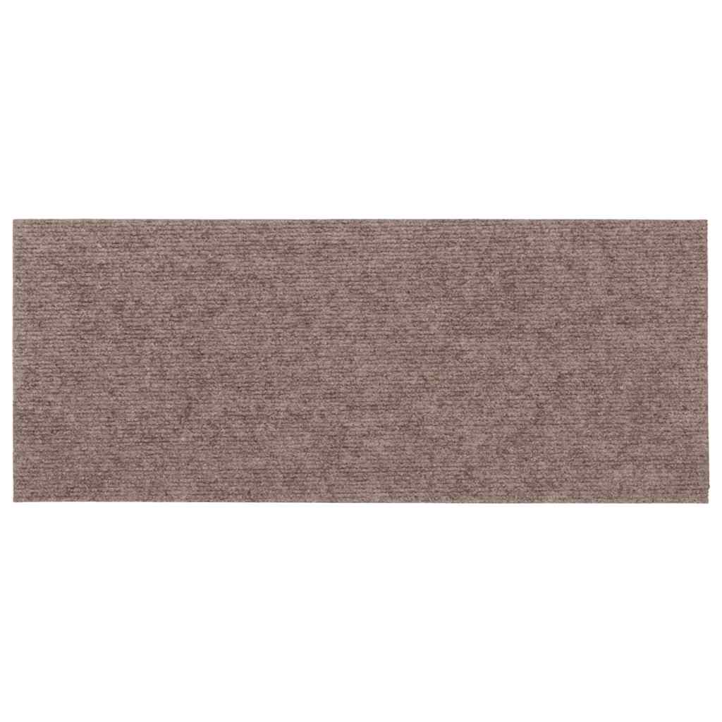Suorakaiteen muotoiset ruskeat itsekiinnittyvät porrasmatot Nicolau 60x25cm (15 kpl)