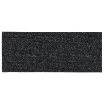 Itsekiinnittyvät porrasmatot suorakaide 15 kpl 60x25 cm musta