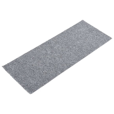 Itsekiinnittyvät porrasmatot suorakaide 15 kpl 60x25 cm harmaa