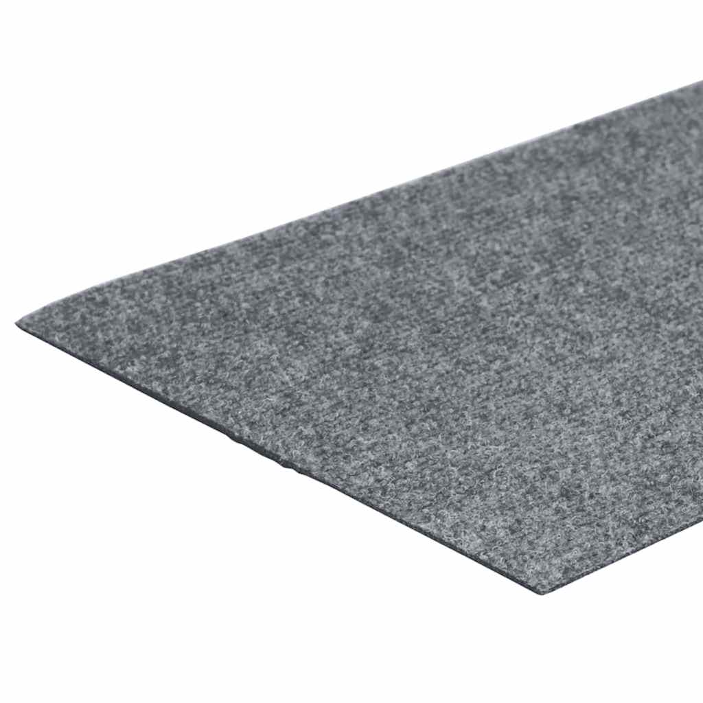 Suorakaiteen muotoiset harmaat itsekiinnittyvät porrasmatot Nicolau 60x25cm (15 kpl)
