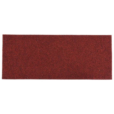Itsekiinnittyvät porrasmatot suorakaide 15 kpl 60x25cm punainen