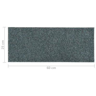 Itsekiinnittyvät porrasmatot suorakaide 15 kpl 60x25 cm vihreä