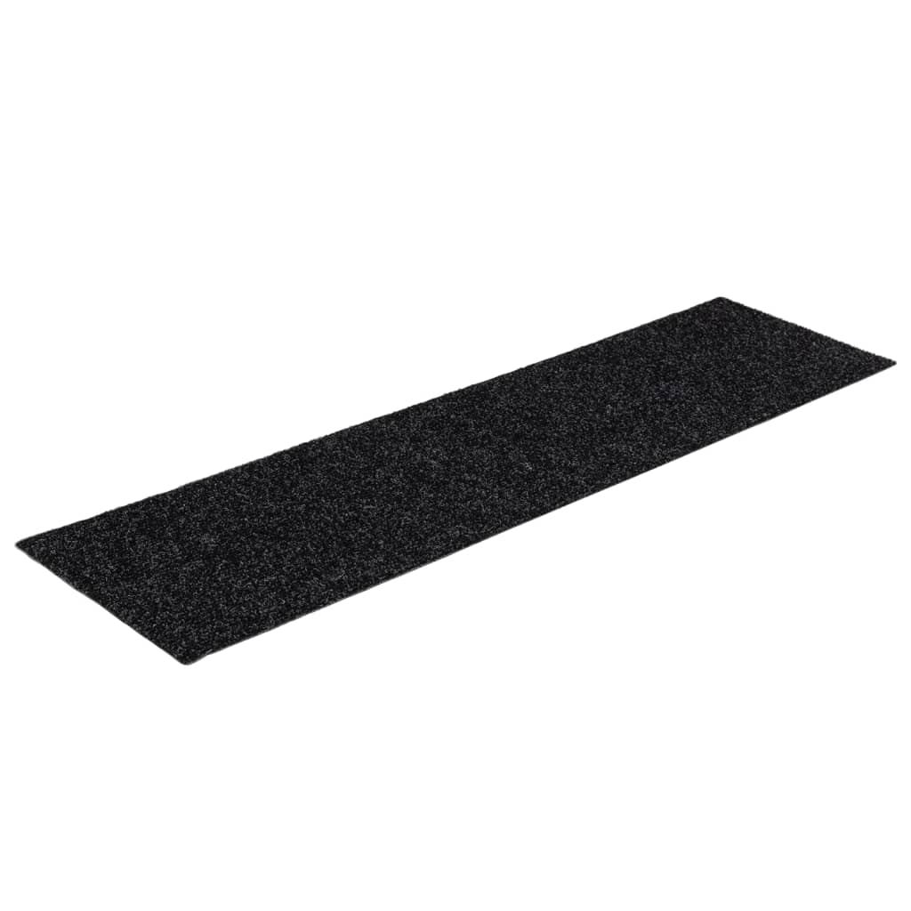 Musta itsekiinnittyvät porrasmatot suorakaide Nicolau 76x20cm (15 kpl)