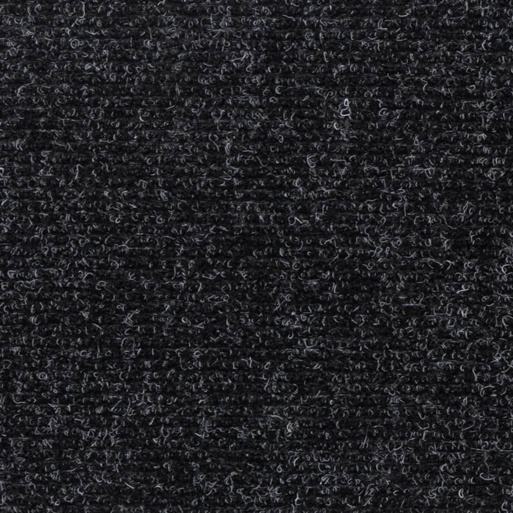 Musta itsekiinnittyvät porrasmatot suorakaide Nicolau 76x20cm (15 kpl)
