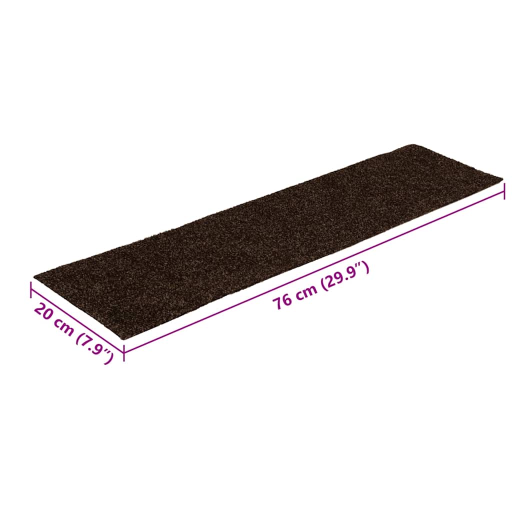 Itsekiinnittyvät ruskeat porrasmatot Nicolau 76x20cm (15 kpl)