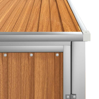 Ruskea puutarhan työkaluvaja Aristita 88x89x161cm (galvanoitu teräs)