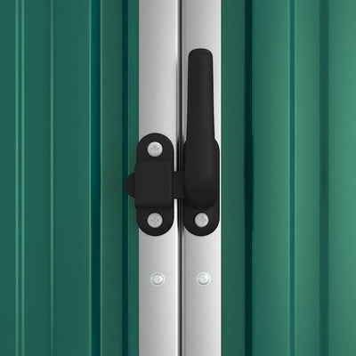 Vihreä puutarhan työkaluvaja Aristita 225x89x161cm (galvanoitu teräs)