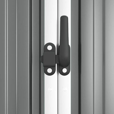 Harmaa puutarhan työkaluvaja Aristita 225x89x161cm (galvanoitu teräs)