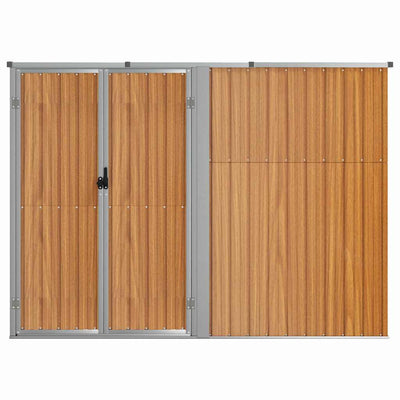 Ruskea puutarhan työkaluvaja Aristita 225x89x161cm (galvanoitu teräs)