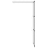 Walk-in suihkun seinäke kirkas ESG-lasi 80x195 cm musta