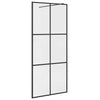 Walk-in suihkun seinäke kirkas ESG-lasi 90x195 cm musta