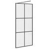 Walk-in suihkun seinäke kirkas ESG-lasi 90x195 cm musta