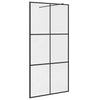 Walk-in suihkun seinäke kirkas ESG-lasi 100x195 cm musta
