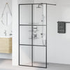 Walk-in suihkun seinäke kirkas ESG-lasi 100x195 cm musta