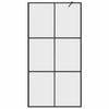 Walk-in suihkun seinäke kirkas ESG-lasi 100x195 cm musta
