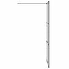 Walk-in suihkun seinäke kirkas ESG-lasi 100x195 cm musta