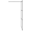 Walk-in suihkun seinäke kirkas ESG-lasi 115x195 cm musta