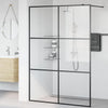 Walk-in suihkun seinäke kirkas ESG-lasi 140x195 cm musta