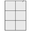 Walk-in suihkun seinäke kirkas ESG-lasi 140x195 cm musta