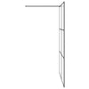 Walk-in suihkun seinäke kirkas ESG-lasi 140x195 cm musta