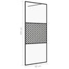 Walk-in suihkun seinäke kirkas ESG-lasi 80x195 cm musta