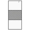 Walk-in suihkun seinäke kirkas ESG-lasi 115x195 cm musta