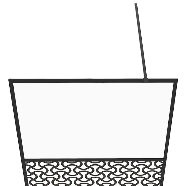 Walk-in suihkun seinäke kirkas ESG-lasi 115x195 cm musta