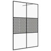 Walk-in suihkun seinäke kirkas ESG-lasi 140x195 cm musta