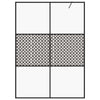 Walk-in suihkun seinäke kirkas ESG-lasi 140x195 cm musta